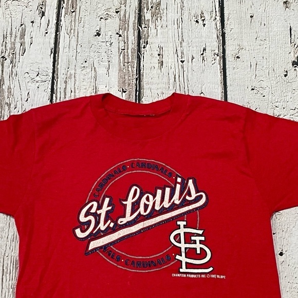 Vintage St. Louis Cardinals MLB Baseball 1980s Crewneck Top Tee Tshirt - Picture 2 of 6
